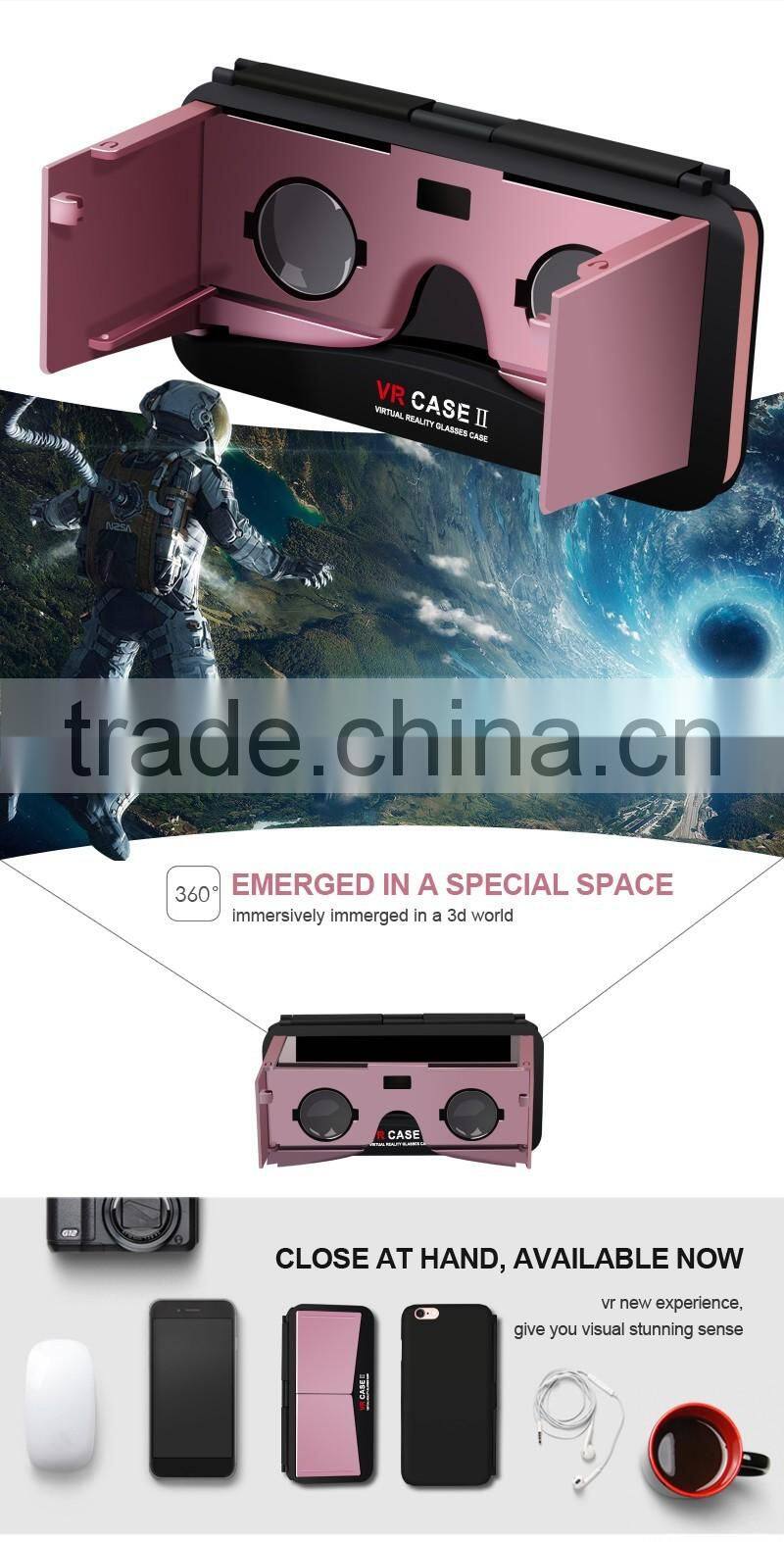 2016 best selling Smartphone case Virtual Reality VR box 3d video glasses