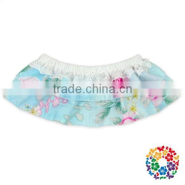 100% Organic Cotton Red Floral Bloomer Set For Diaper Girl Shorts