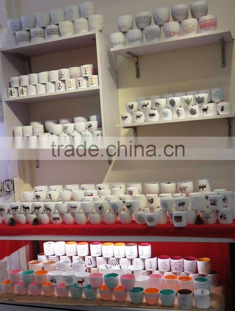 Wedding candle holder Ceramic candle holder