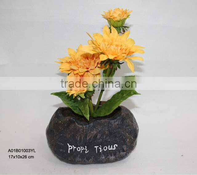 artificial dahlia potted