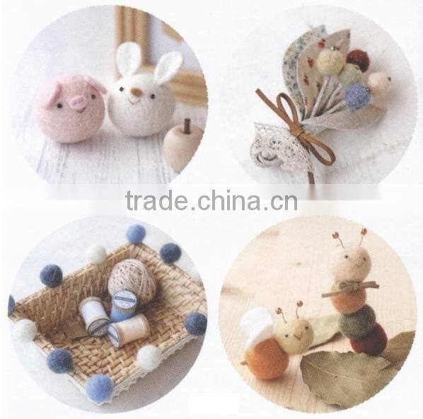 2017 New Products Handmade Craft eco friendly 2cm Wool Nepal Felt material Dryer Balls Necklace for Jewelry Beads Made in China