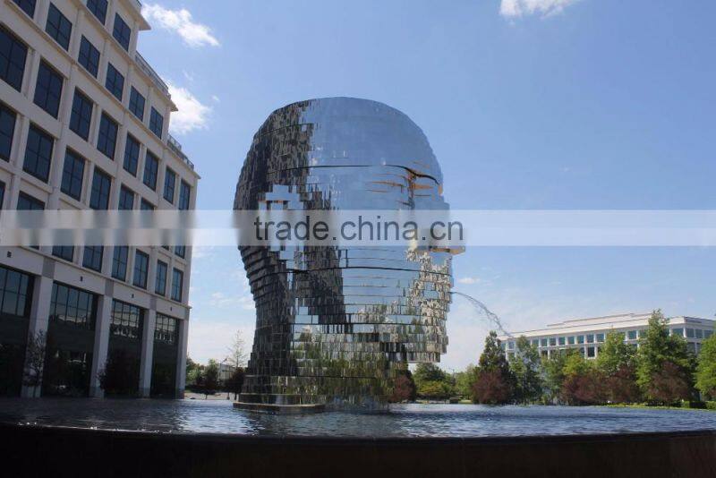 modern outdoor garden decoration metalmorphosis moving water sculpture