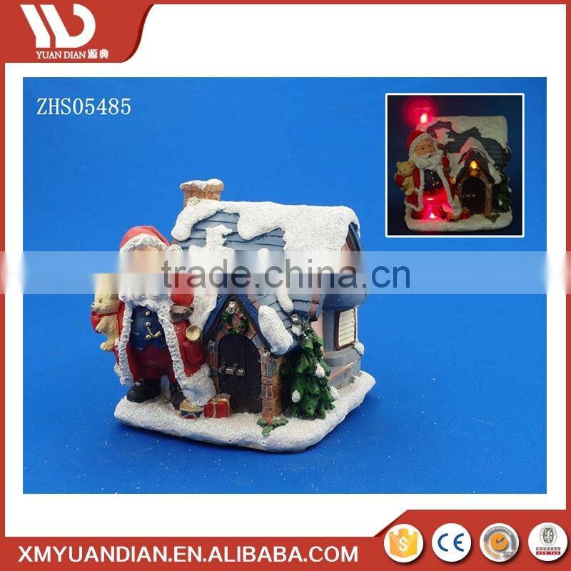 Promotional Gifts House Decoration Items Resinic Craft Led Christmas Light Ornaments With Names