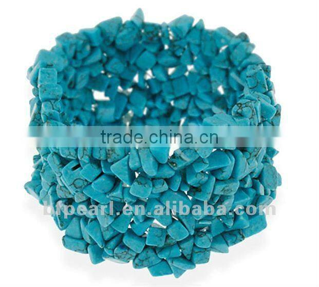 7" 10mm blue rondella turquoise bracelet