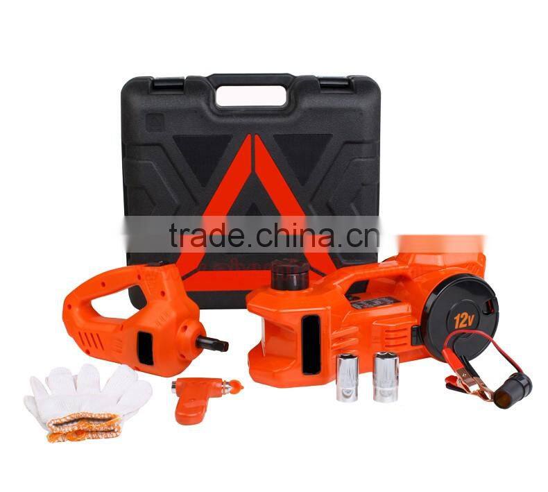 3 in 1 whole set impact wrench and Electric Hydraulic Car Jack electric jack 12V