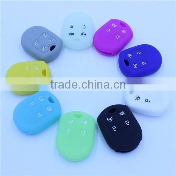 Factory supply silicone car key cover for ford 4 buttons