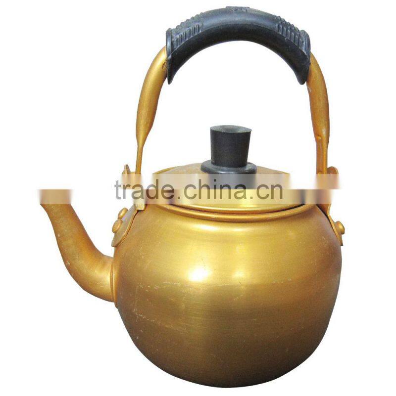 1.0L-10L hot Aluminum Yellow Kettle with inserted spout for sales