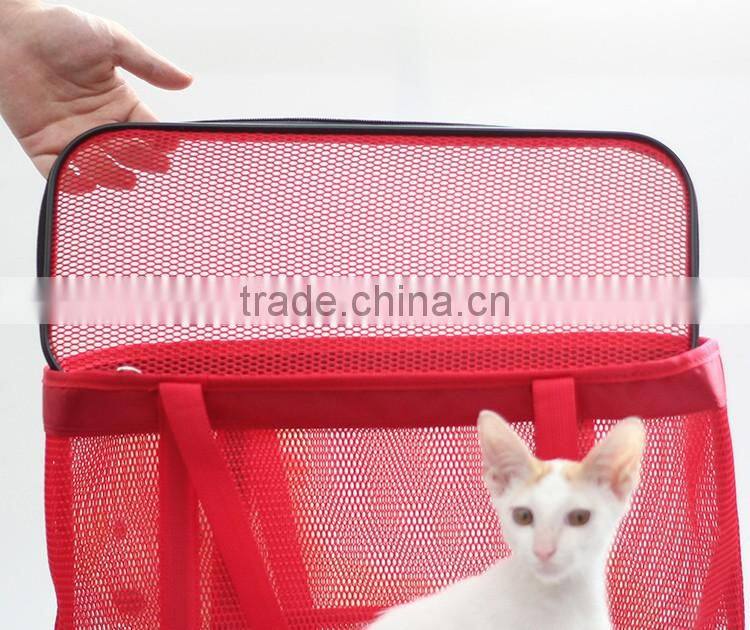 Breathy mesh dog carrier handbag for picnic