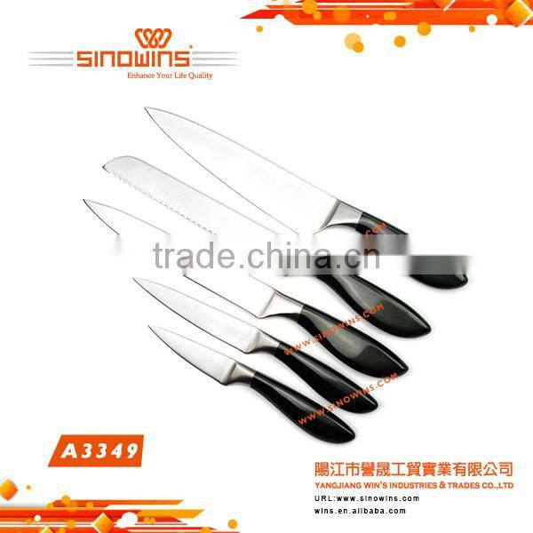 A3349 Durable 5pcs Stainless Steel Kitchen Knife Set with Color Sprayed Handle