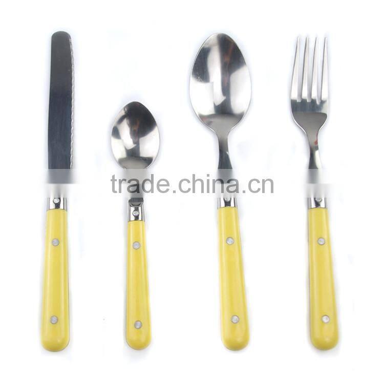 24pcs stainless steel knife spoon and fork dinner service set for 4 people