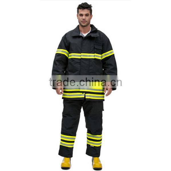 High visibility fireman workwear safety reflective clothing
