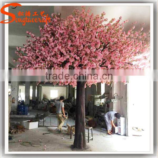 nice quality large outdoor silk light pink artitificial cherry blossom trees