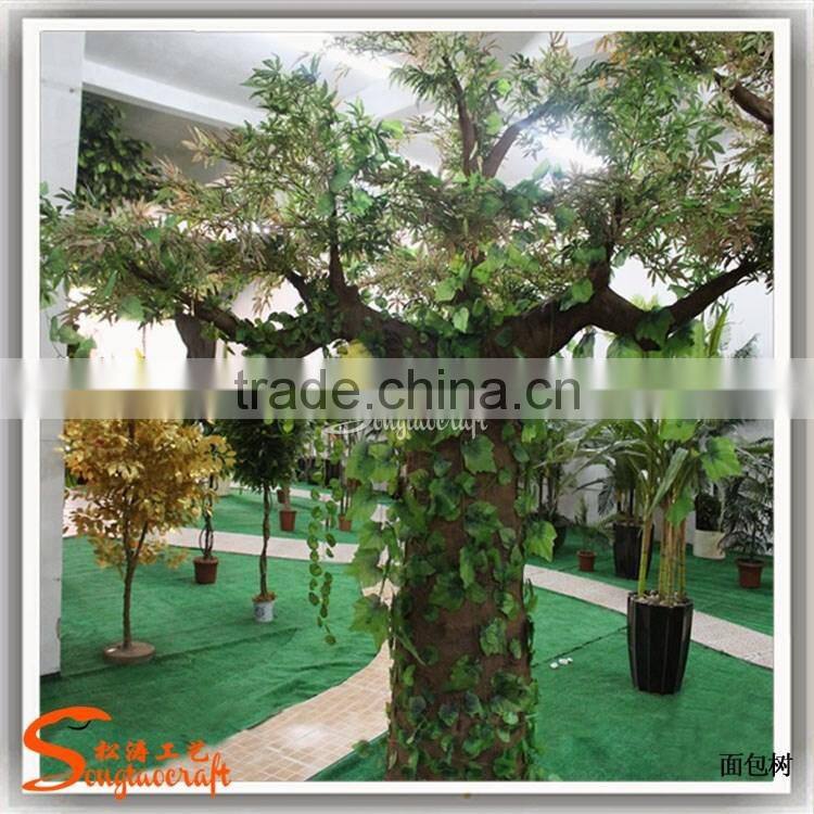 Customized large outdoor artificial trees artificial baobab tree fiberglass artificial tree