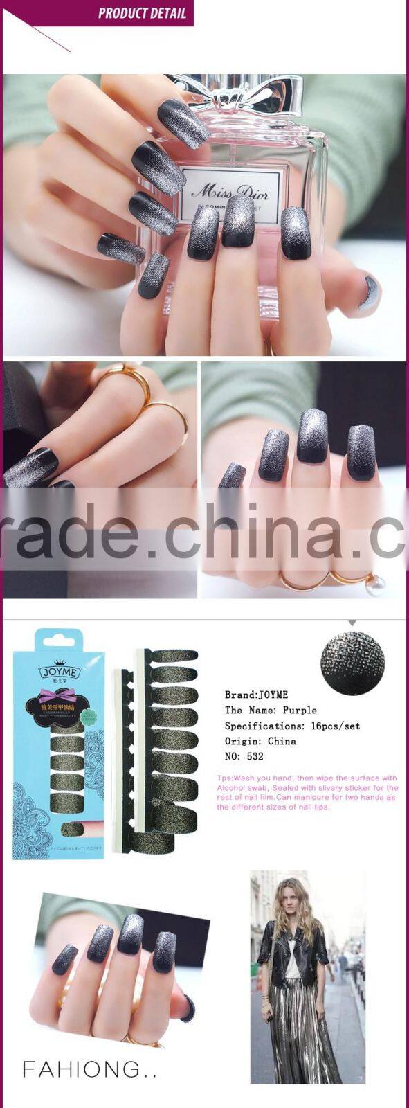 New Air Strip Pattern printed nail stickers polished wrap Colorful nail foils