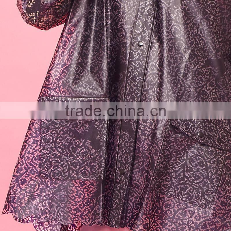 wholesale eva/tpu raincape women lace raincoats