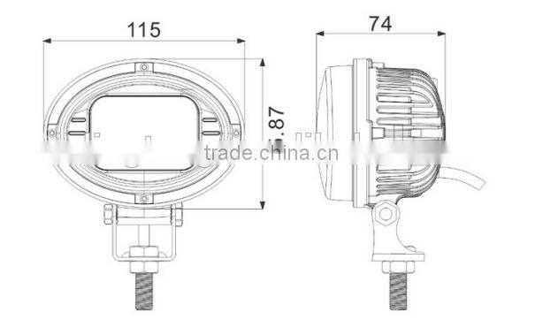 15W 9-80V Side-Mounted Forklift Warning & Safety Lights
