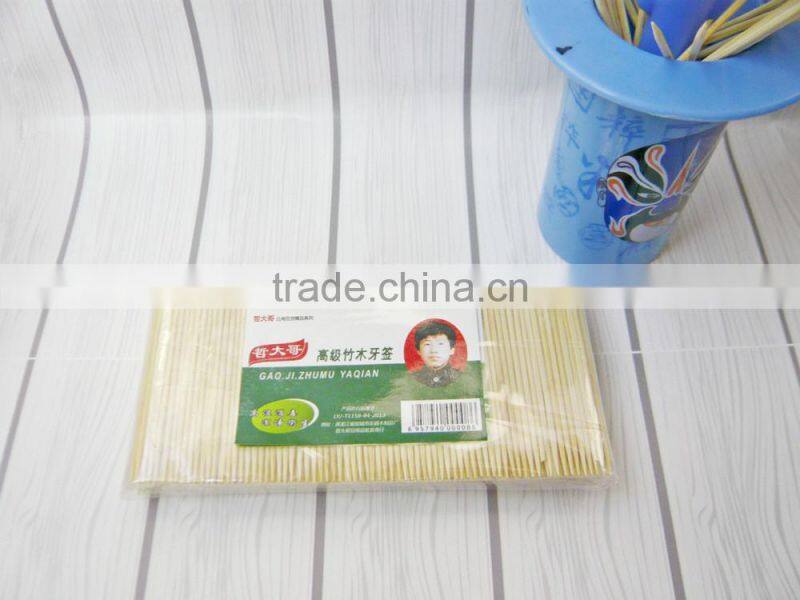 ZHUPING double sharpen point wooden bamboo toothpicks wholesales
