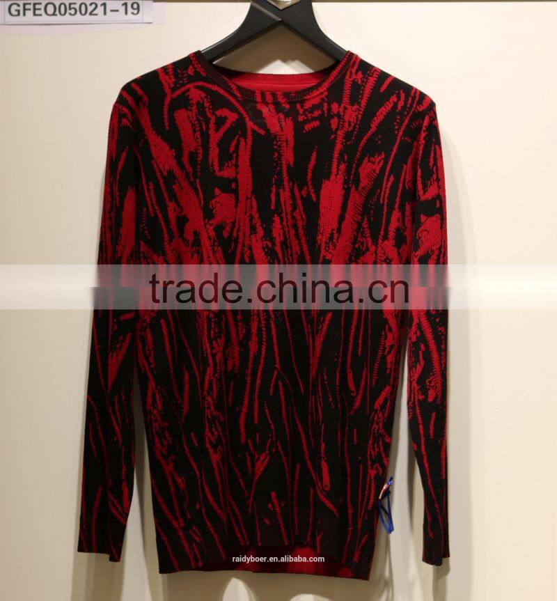 Men's pullover knitwear with all over printer sweater