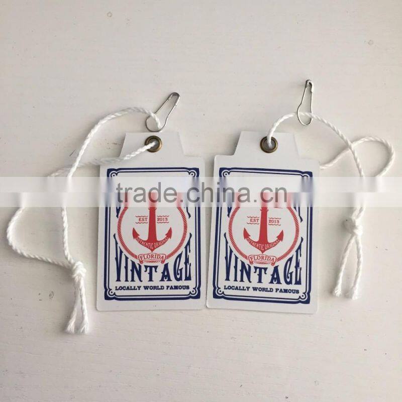 2016 China custom high quality clothing tags Hang Tags with competitive price