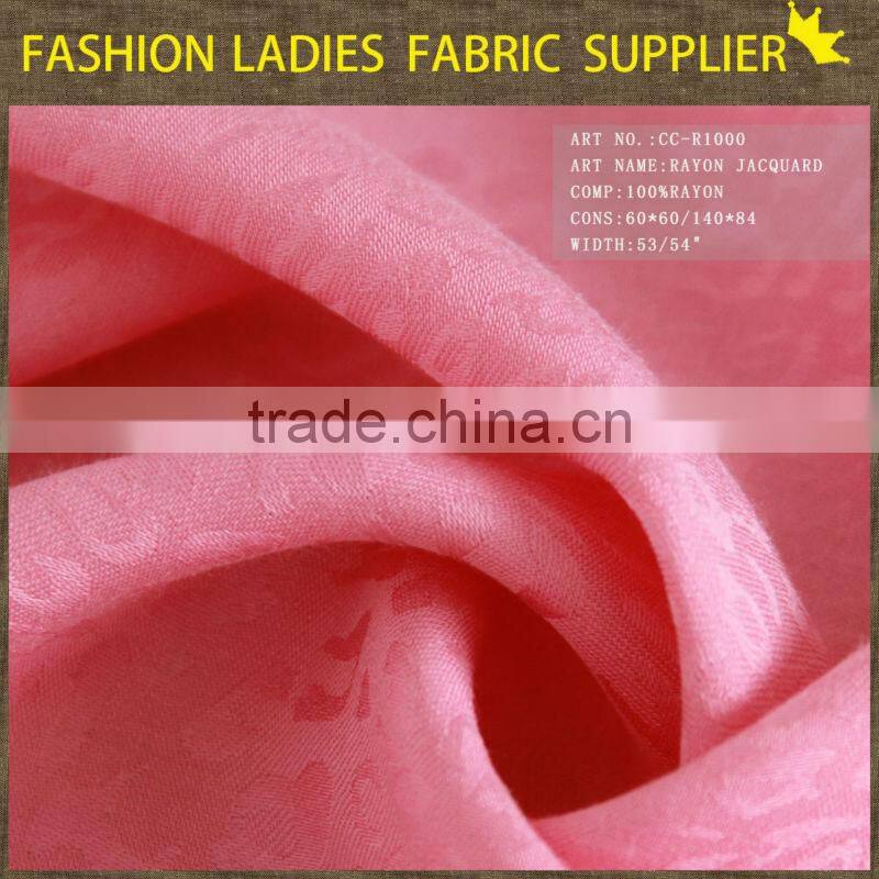 fashionable 100 pure rayon challie dobby fabric for suit and pants solid rayon fabric silk jacquard fabric