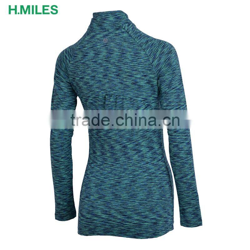 Outdoor half zipper custom sport new pattern t-shirts,long sleeve tshirt