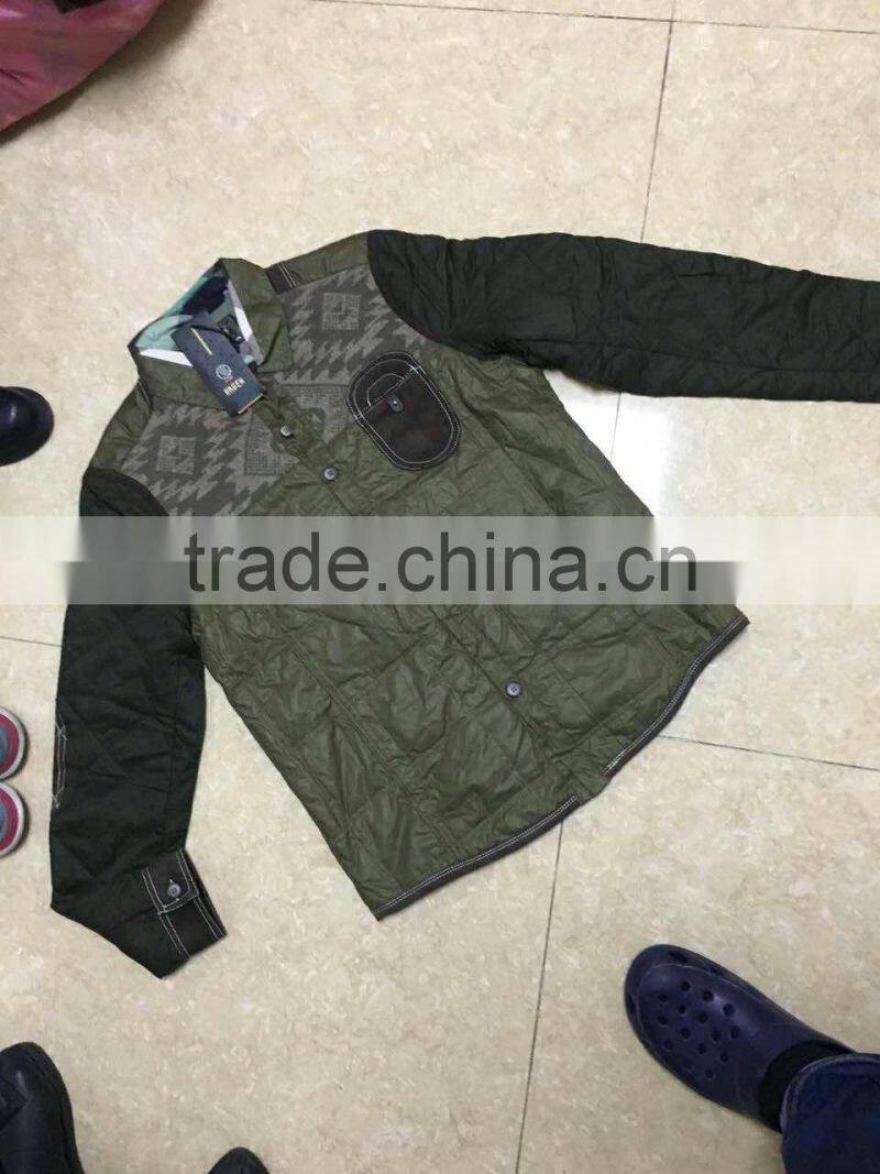 GZY shiny down jacket men high qualit coat winter model anti-static warehouse 2017 stock slim fashion male export Middle East