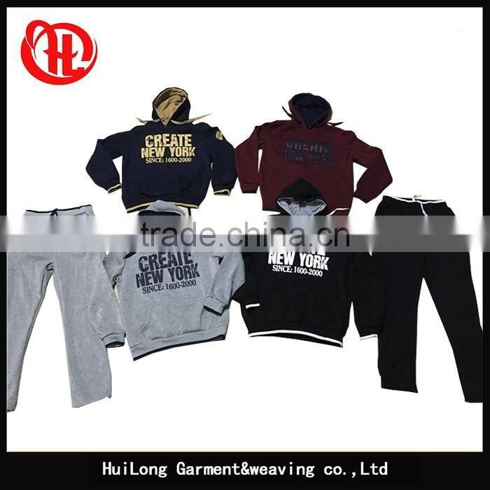 Men fashion sports hoodies set jogging suit