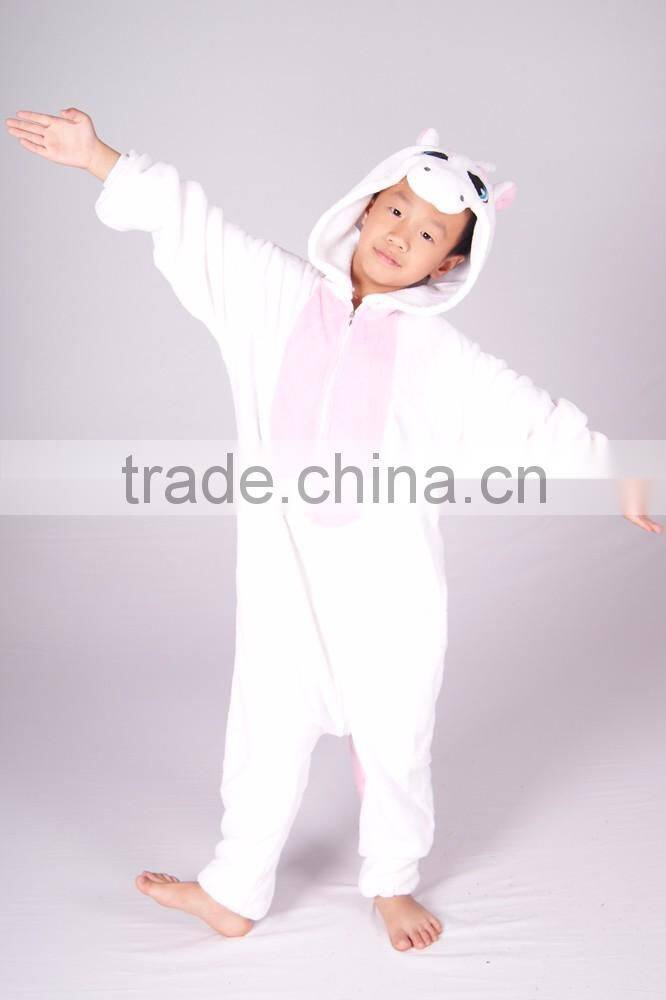Heated flannel funny cartoon animal unicorn onesie 2017 family christmas pajamas Wholesale
