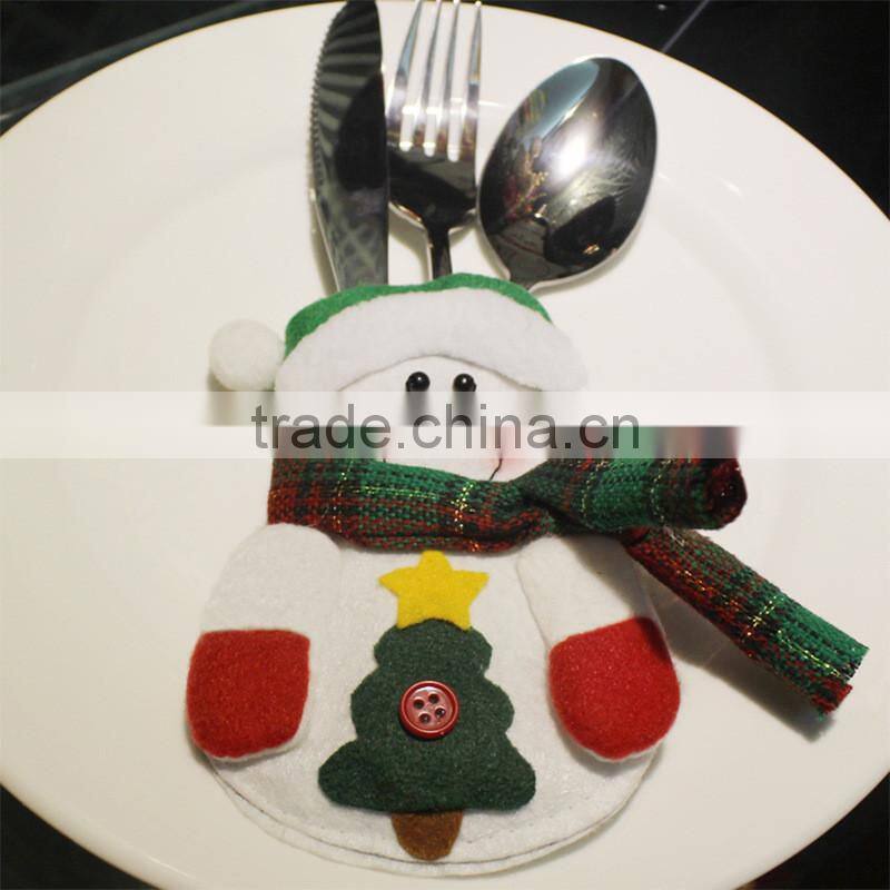 Hot Selling Knife And Fork Bag Christmas Decorations Knife And Fork Bag Christmas Cutlery Holder