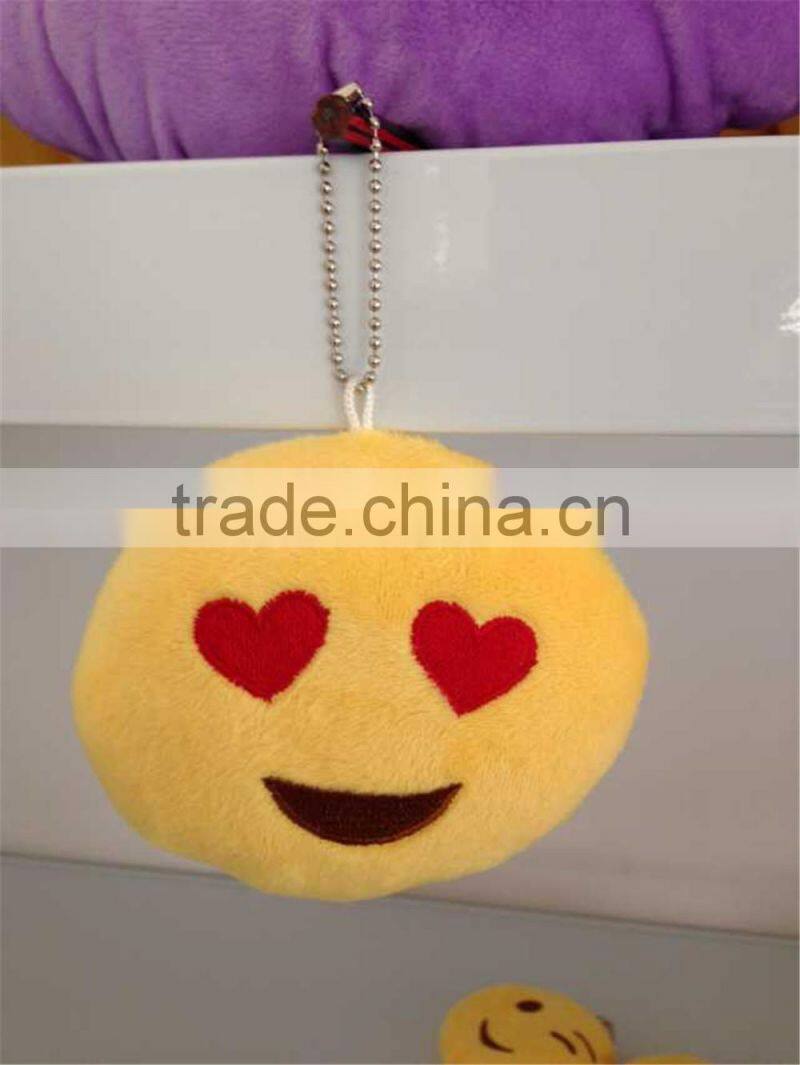 2015 Hot New Product latest emoticon plush emoji pillow emoji keychain