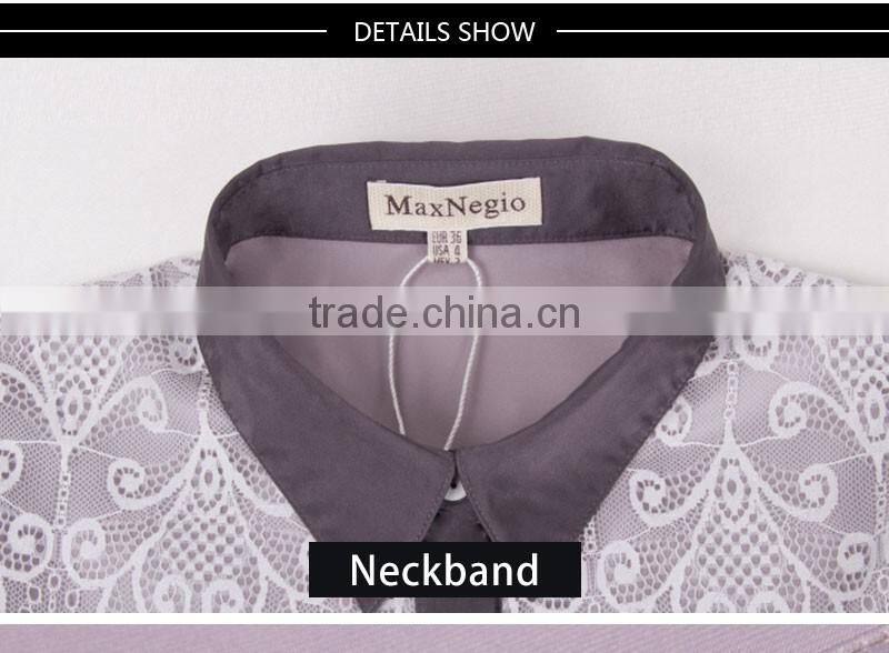 Spring Autumn Women Blouses Lace Crochet Chiffon Blouse Long Sleeve Casual Shirt Female Notched Collar Tops