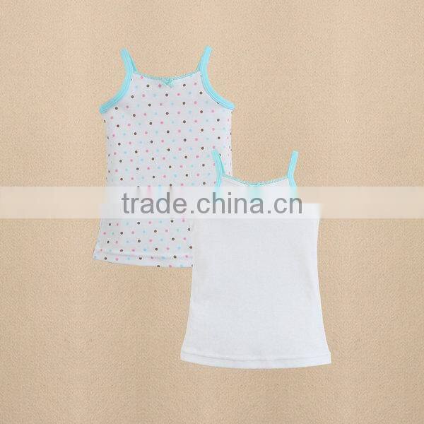 MOM AND BAB Baby Clothes Factory Design Knitted Baby Girls Vest 100% cotton