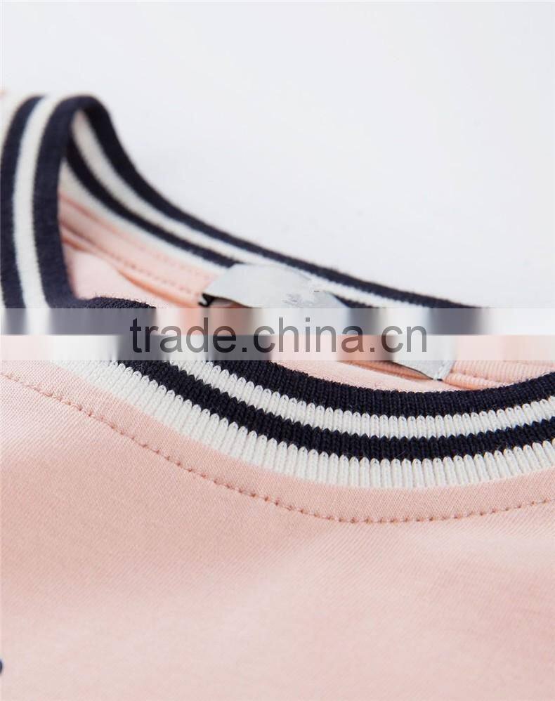 2016 latest cute girl's O-neck t shirt new design teenages t shirt