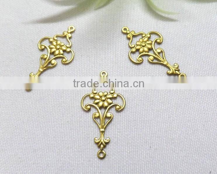 hollow brass flower jewelry hair DIY accessories