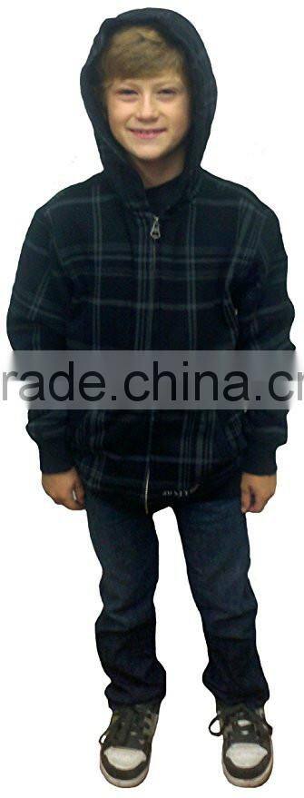 Unisex Kids Sports Hoodies Custom Hoodie 100% Cotton with Zipper Stripe Fleece Made