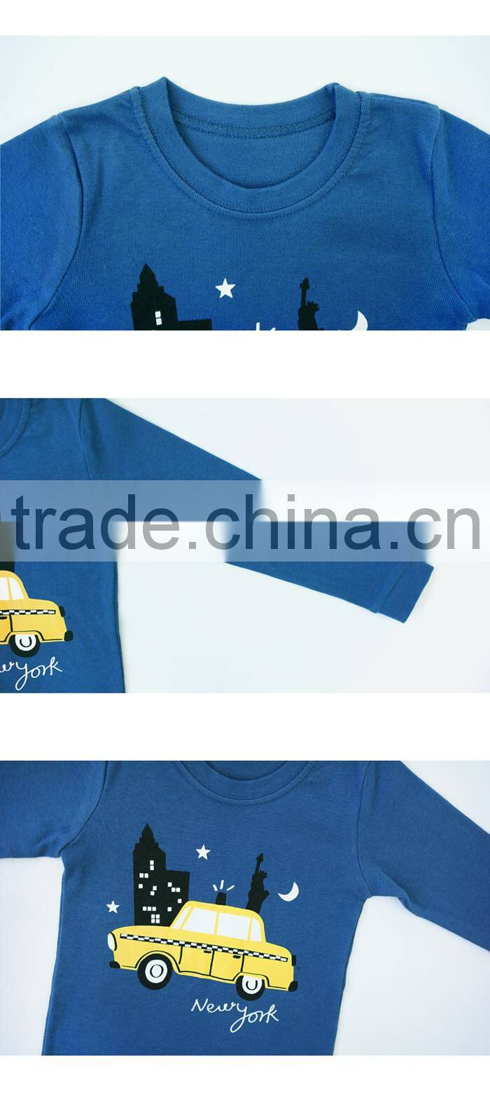 2015 latest fashion style blue car baby bodysuit baby boy dress clothes