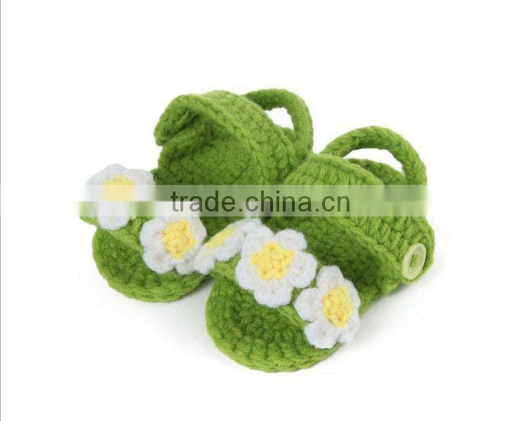 Baby Knit Cute Girls Shoes Hand Made Pattern Baby Shoes