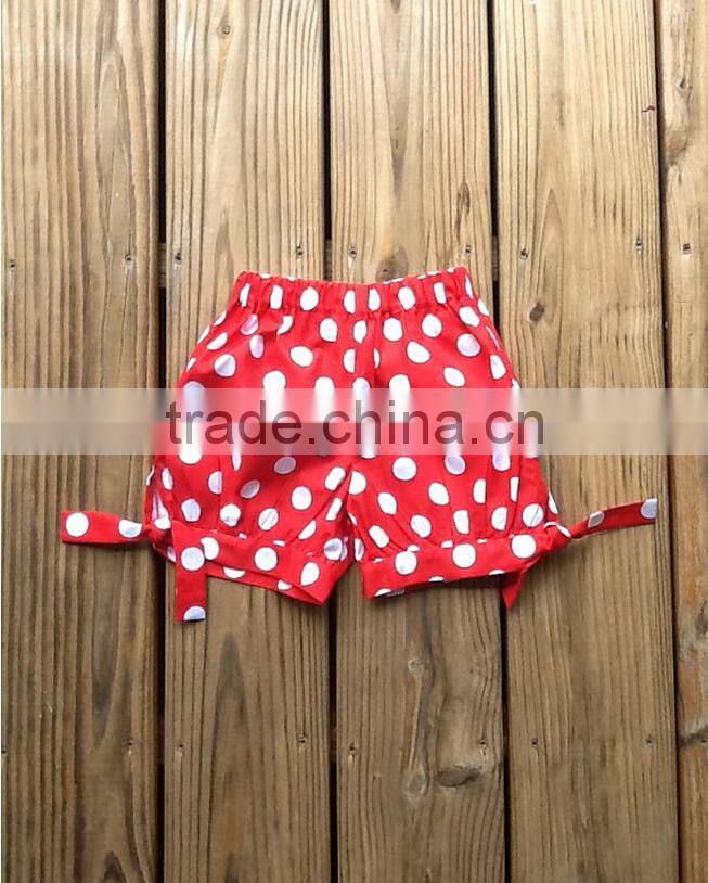 Hot Sale Baby Clothes Boutique Kids Girls Solid Clolor Icing Shorts Children Polka Dot Design Blank Board Pant