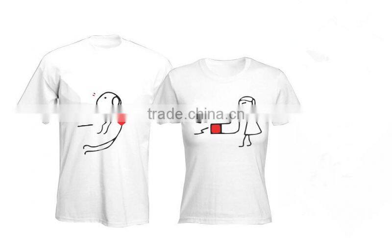 Intriguing couple printing t shirt for couples