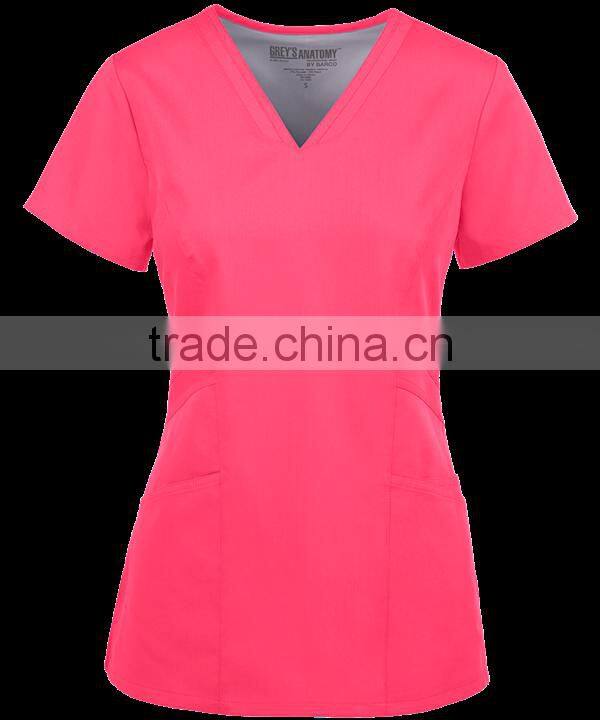Custom Hot Sale Medical Uniforms V-neck Scrub Tops