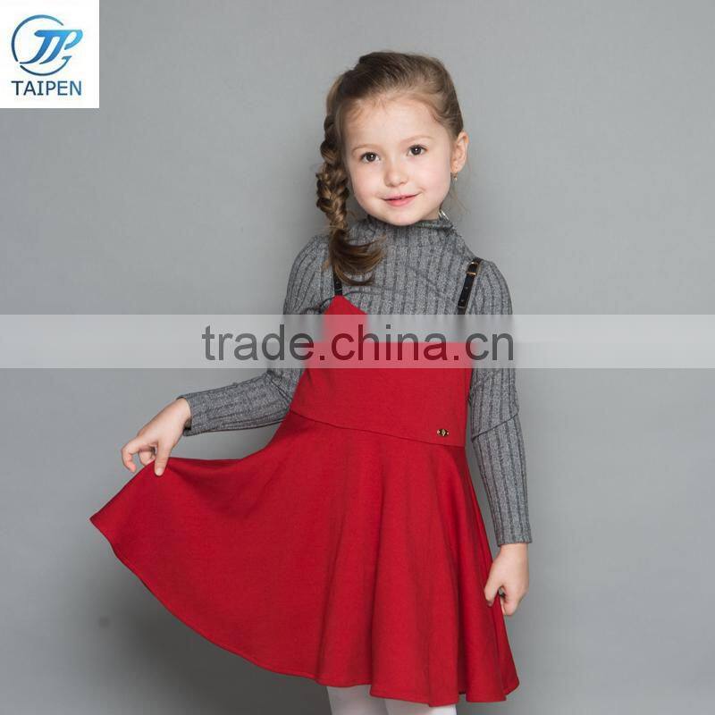 Girl's Pleated Satin Dress With Flower Printed High Quality Party Dress Designs For Girl Sleeveless Dress