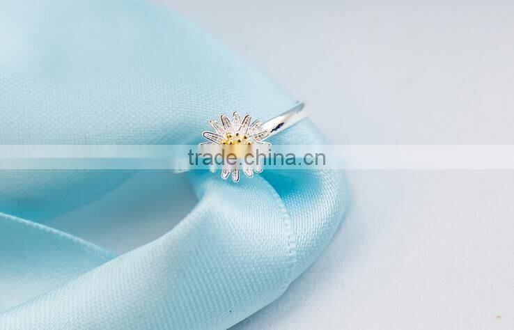 F20053N Hot Sale Fashion Jewelry 2016 New Arrival Charm Gift Chrysanthemum Ring for Women