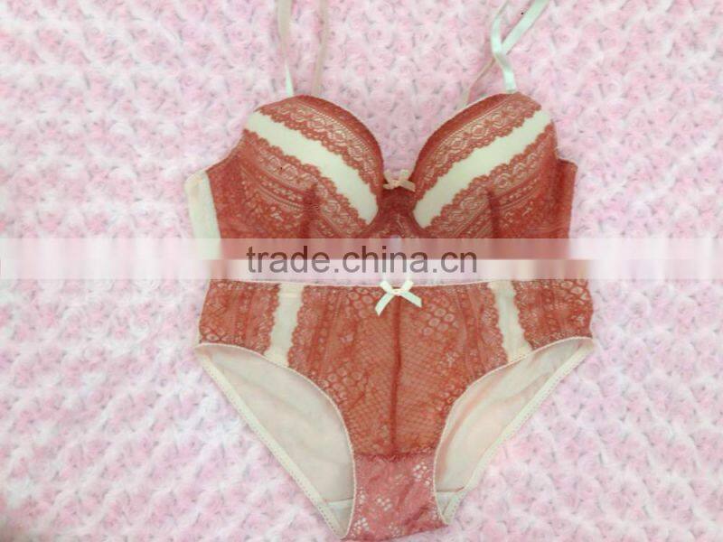 China underwear manufacturer nice full lace bra penty women sexy open lingerie