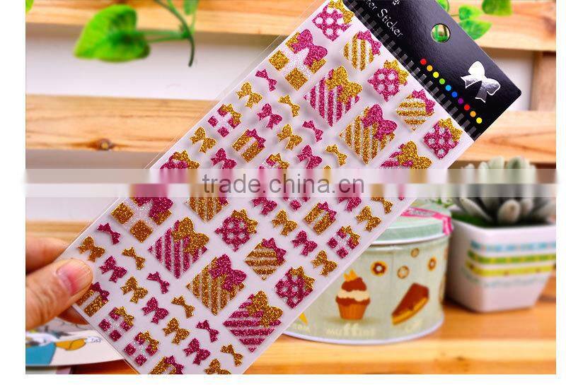 die-cut different shape sticker custom glittle / pvc sticker cheap children carton sticker for decoration