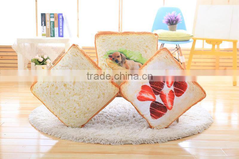 cushion pillow soft cat bed toast butter egg funny sponge cushion