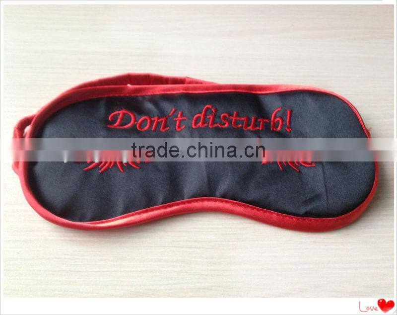 DISNRY inspection fty logo embroidered satin edging eye mask