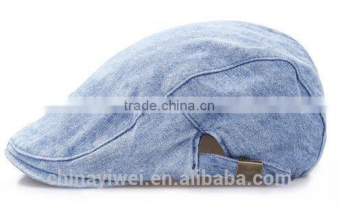 denim fabric beret cap for men
