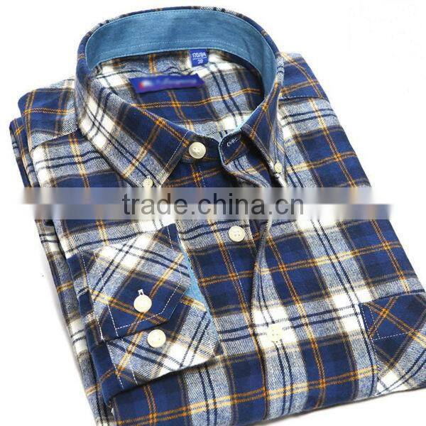100% Cotton Spring Autumn Men Casual shirts Long Sleeve Plaid Male Retro Vintage Flannel Shirt