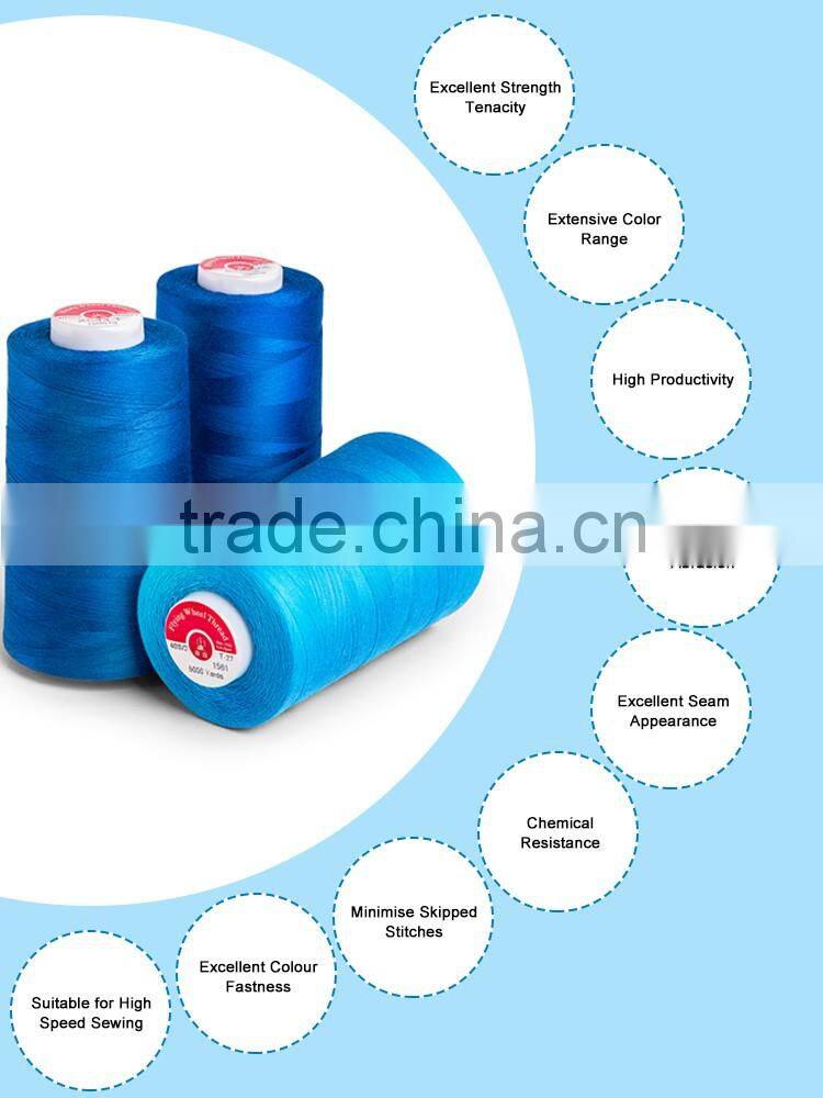 China manufacture 60/2 poly poly core spun cheap sewing thread