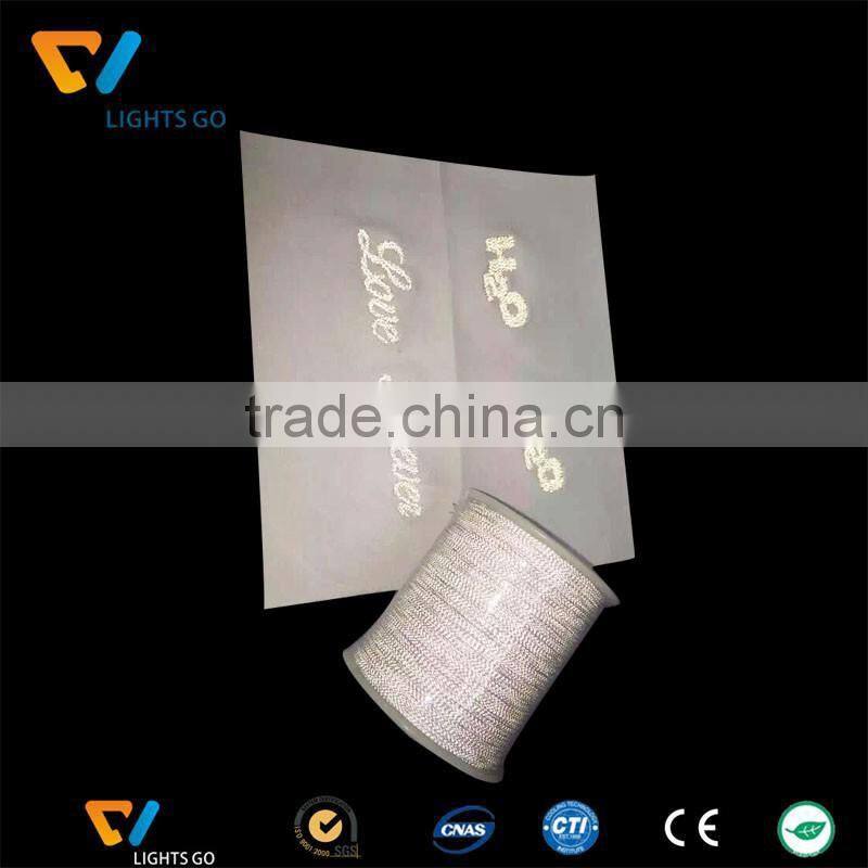 high light glow in the dark double side reflective knitting yarn